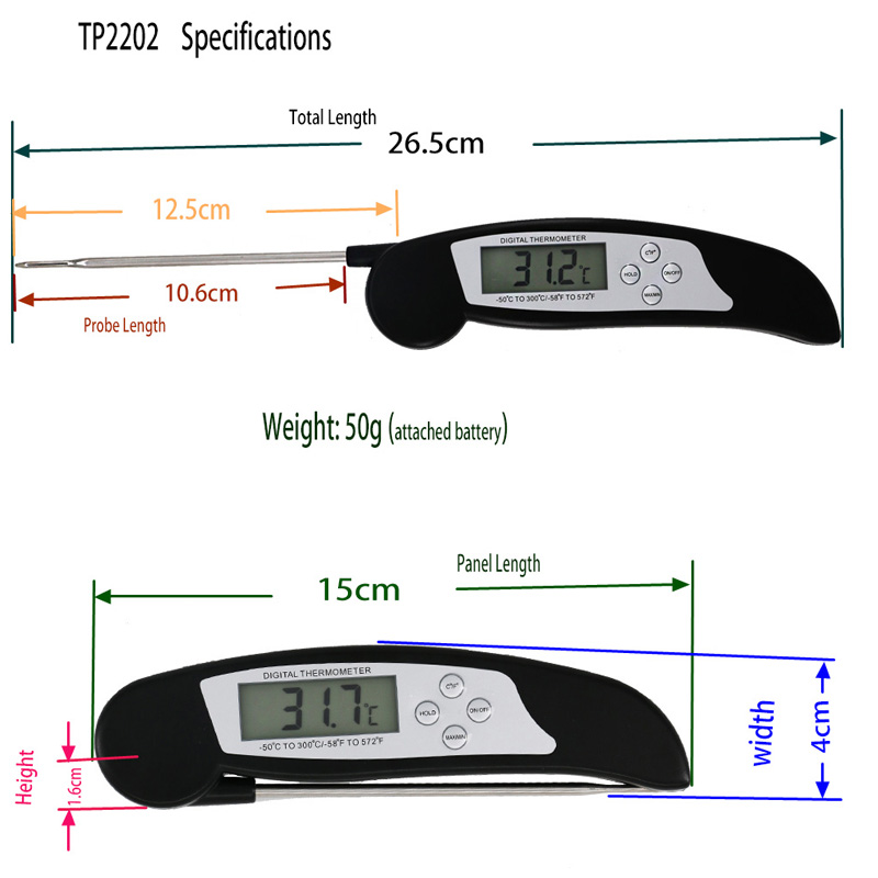 Digital-Küchen-Nahrungsmittelfleisch, das elektronisches Thermometer kocht