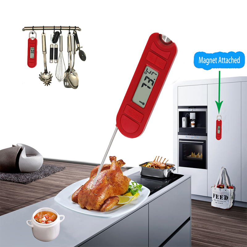 2019 küchenutensilien red digital essen fleischthermometer kochen ein grill