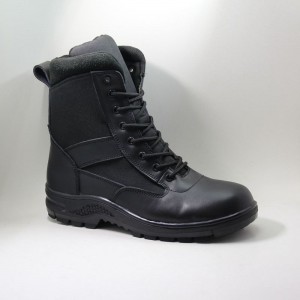 High Knöchel Schwarz Echtleder Army Military Boot