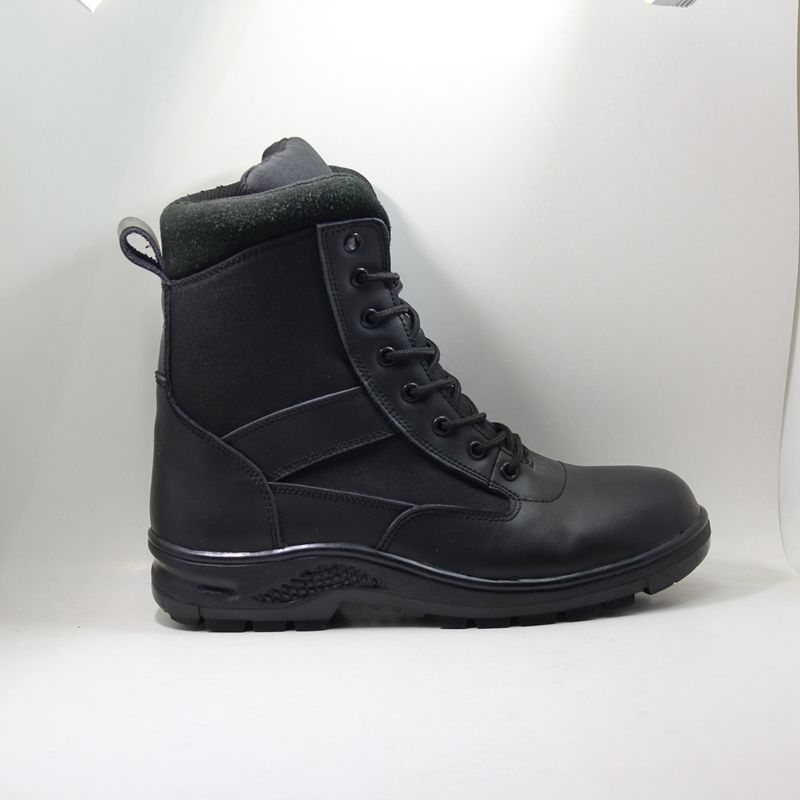 High Knöchel Schwarz Echtleder Army Military Boot