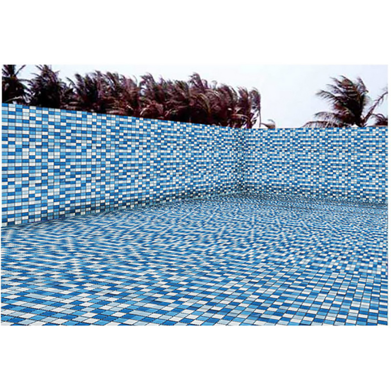 Konkurrenzfähiger Preis-Kristallglas-Mosaik-preiswerter Swimmingpool-Fliesen-Blau