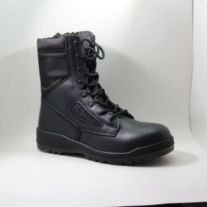 China Fabrik Großhandel Echtes Leder Militär Desert Boots Armee Stiefel Schwarz