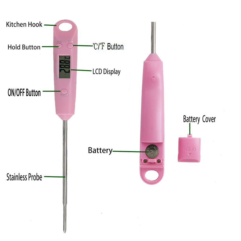 Am besten Amazon Waterproof Küchen-Thermometer-Fleisch-Nahrungsmittelprobe