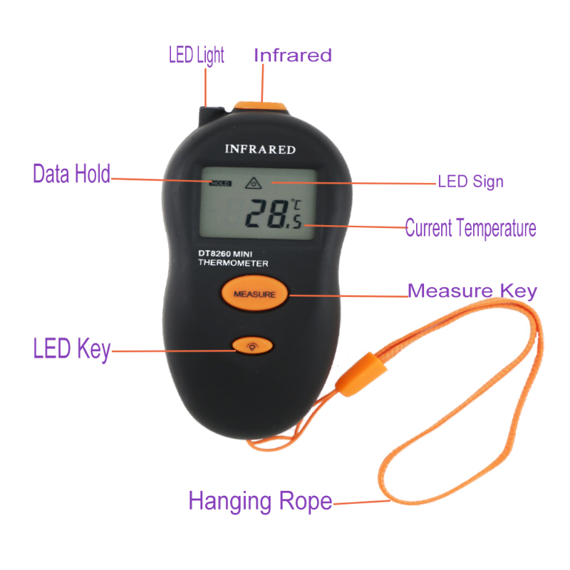 Tragbare Safe Conevinetive Wireless Infrarot-Thermometer Multi-Echtzeit-Überwachung Temperatur Thermometer
