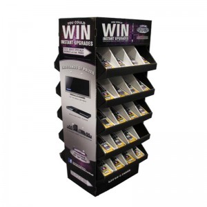 Weihnachts-Produkt-Förderung-Papier-Ausstellungsstand mit nach Maß 4 Seitenmetall oder Plastik