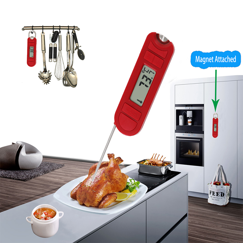 Küche Haushalt Faltbare Interne Sonde Super Fast Food Digital Fleisch Thermometer Für Grill Kochen Grill