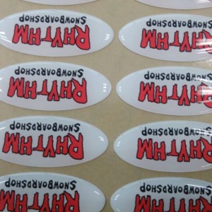 Benutzerdefinierte gedruckte 3M starke selbstklebende 3D-Epoxy-Polyurethan-PU-Harz gewölbte Etiketten