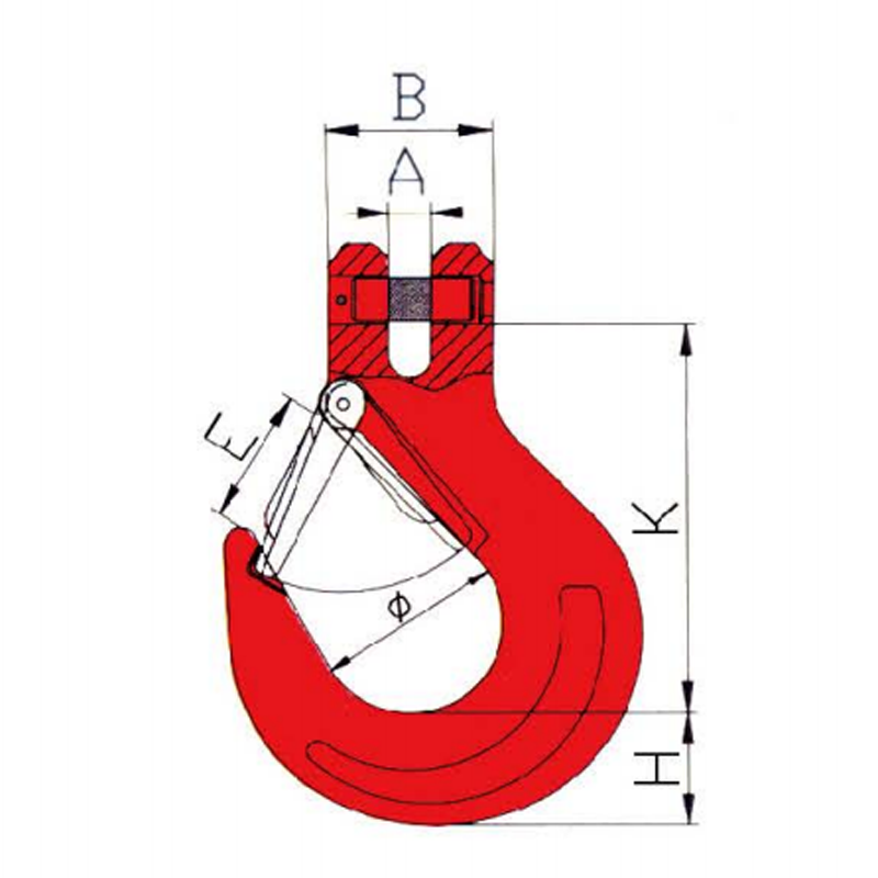G80 Clevis Sling Haken mit Latch