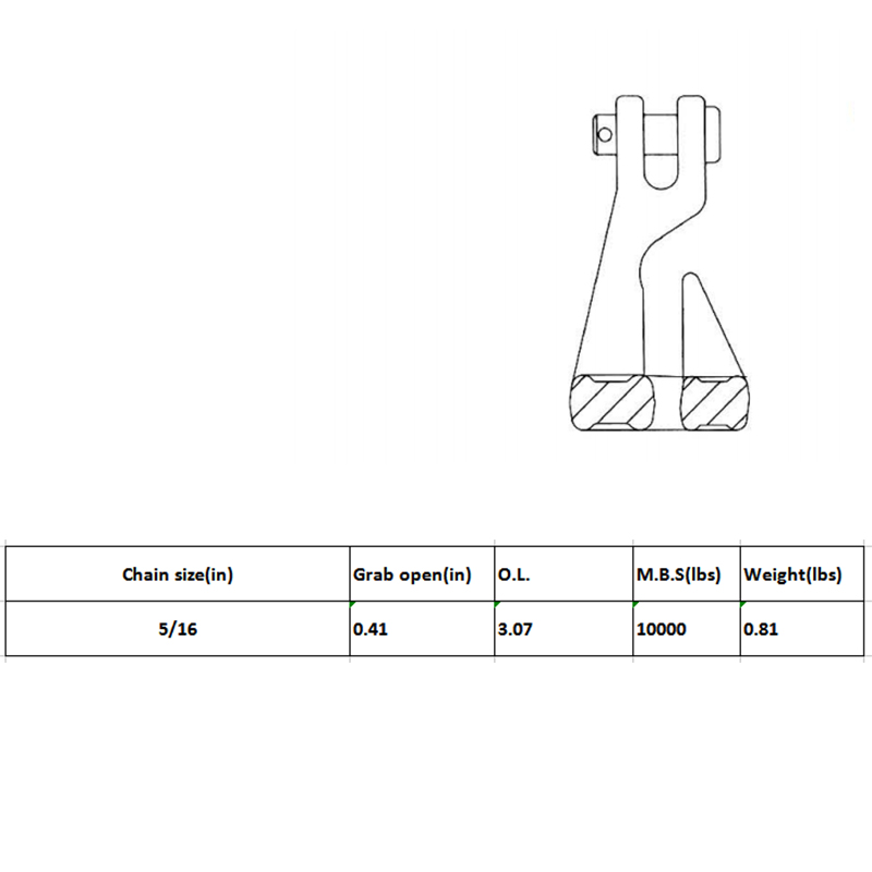 Geschmiedete Legierung Clevis Grab Bend Hook