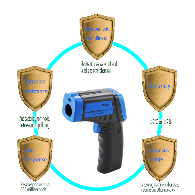 Quality Standard Infrarot-Thermometer Digitales Laser-Thermometer Kontakt