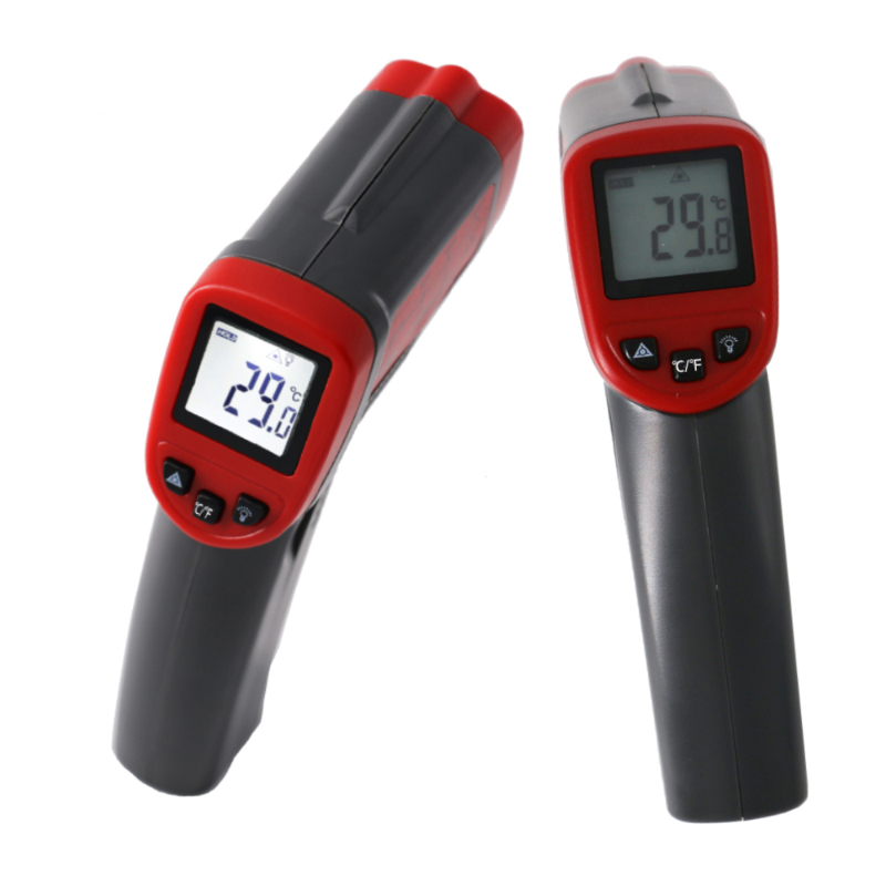 Markenname fertigte Infrarotthermometer-Gewehr-Anwendung industrielle Gegenstände im Freien Digital LCD-Temperatur-Meter besonders an