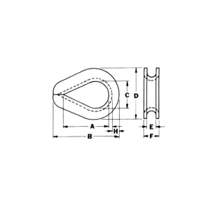 Extra Heavy Duty G-414 verzinkter Fingerhut