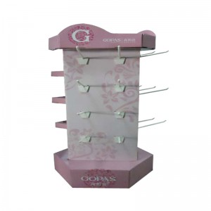 Verkaufsstellen-kundenspezifischer Karton Countertop Haken-Ausstellungsstand