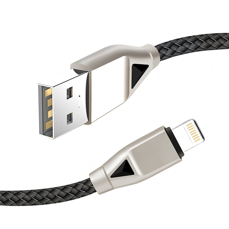 KPS-8449CB Nylon-USB-Kabel - Diamant Typ C / Beleuchtung / Micro