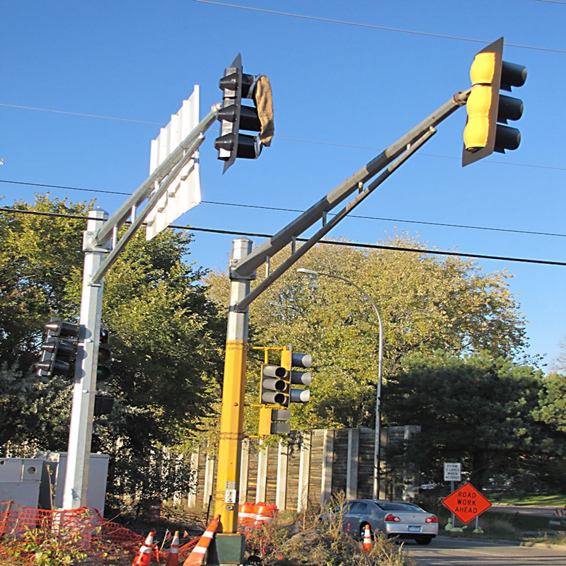 Galvanisiertes Verkehrszeichen Pole