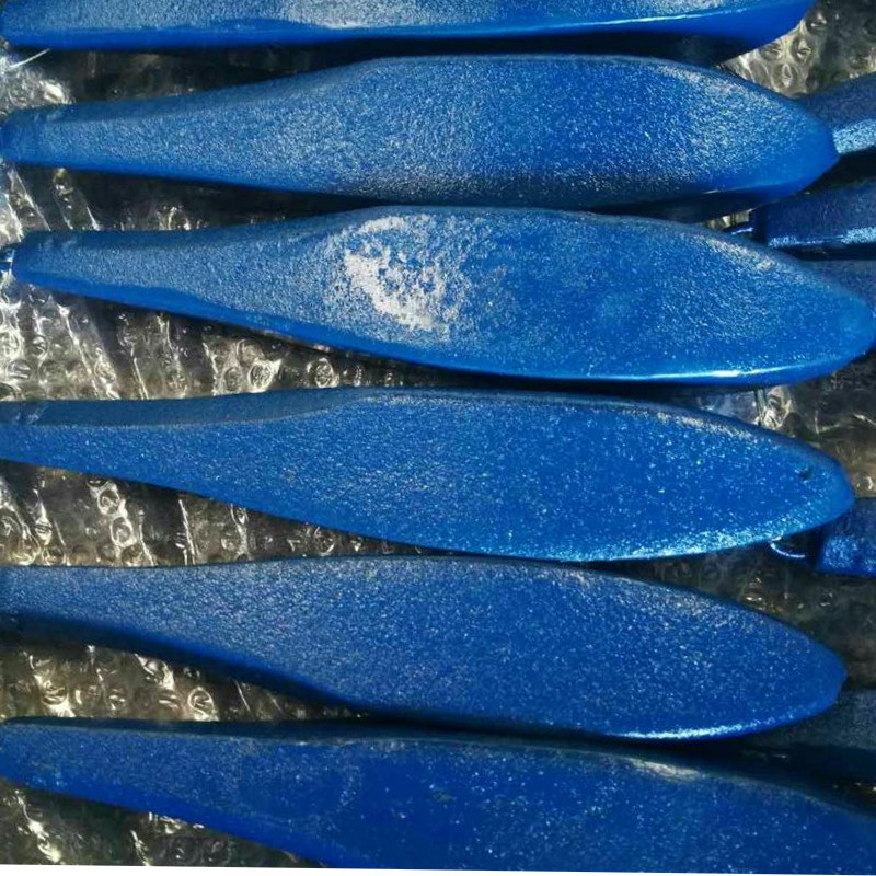 Fischen-Senkblei-Roheisen gemaltes Blau