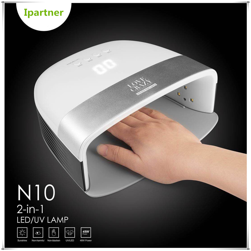 Nageltrockner N10, 48W LED UV-Nagellampe für Nagellack mit Sensor- und Timer-Einstellung