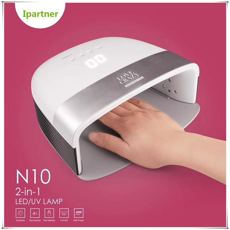 Nageltrockner N10, 48W LED UV-Nagellampe für Nagellack mit Sensor- und Timer-Einstellung