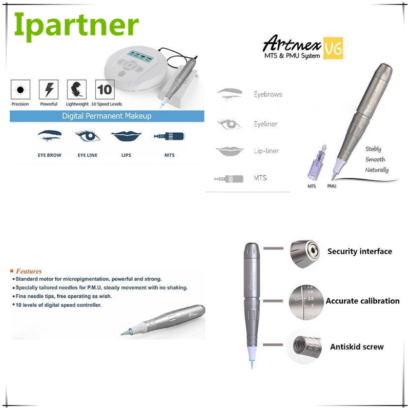 Ipartner Artmex V6 Tattoo Machine Permanent Makeup Augenbrauen Lip Mikropigmentierung MTS PMU