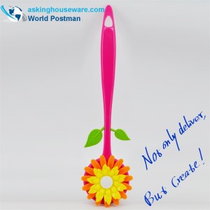 AKLBB001 Langer, blütenförmiger Griff für das Bad, weiche Reinigungsbürste