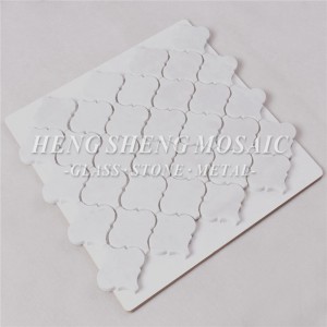 HSC43 Carrara Weiß Natürlicher Marmor Stein Hexagon Waterjet Laterne Shaped Mosaic Fliesen für Küche Backsplash Badezimmerboden Wand