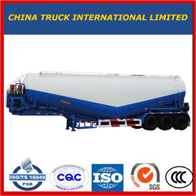 Dreiachs-50 Tonnen-Massen-Zement-LKW-Pulver-Behälter-halb Anhänger