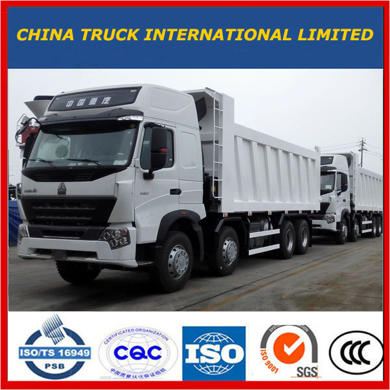 China 12-Rad Sinotruk 8 * 4 12 Räder HOWO A7 Dump Truck Preis Verkauf