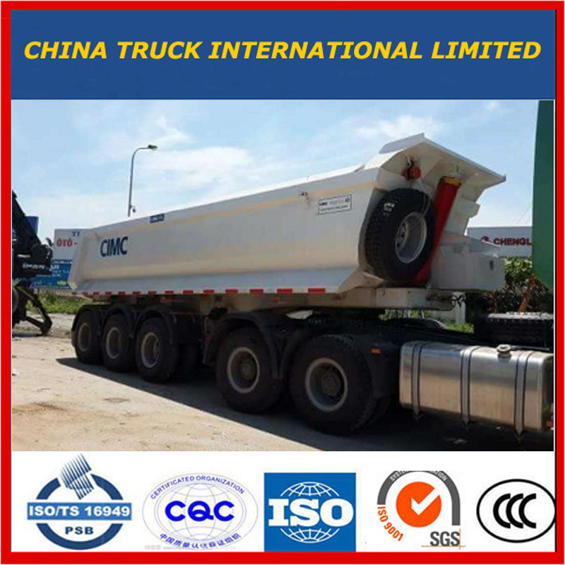 Cimc Tri Axles 25m3--37m3 Side Dump Semi Trailer / Sattelkipper Semi Trailer