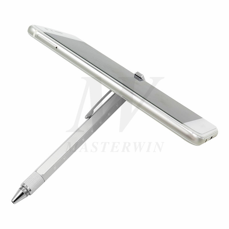 6 in 1 Multifunktionswerkzeug Stift mit Stylus / Lineal / Handyhalter / Öffner / Schraubendreher