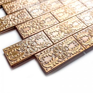 Kupfer Backsplash Mosaik Fliesen Badezimmer und Dekoration Piastrelle Bagno Con Fiori Fliesen