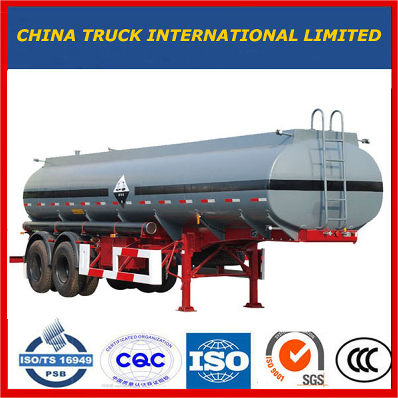 2 Achsen 35m3 Kohlenstoffstahl Aluminiumlegierung Kraftstoff / Zement / Pulver / Diesel / Benzin / Benzin / Milch / Bitumen / Wasser / LNG / LPG / Flüssiger Tank Tanker Truck Semi Trailer