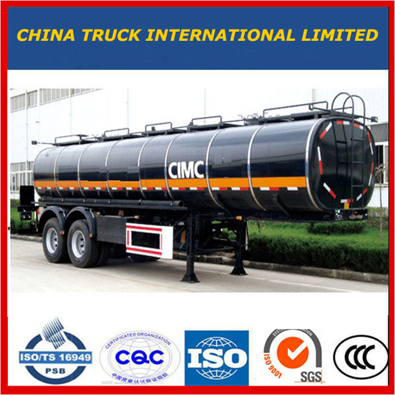 2 Achsen 35m3 Kohlenstoffstahl Aluminiumlegierung Kraftstoff / Zement / Pulver / Diesel / Benzin / Benzin / Milch / Bitumen / Wasser / LNG / LPG / Flüssiger Tank Tanker Truck Semi Trailer