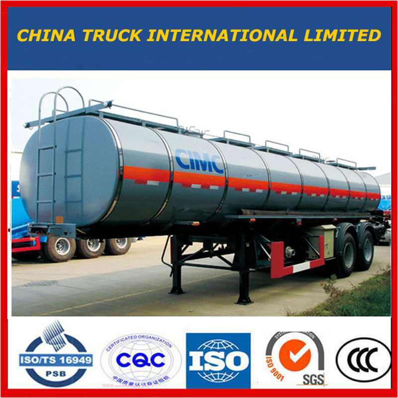 2 Achsen 35m3 Kohlenstoffstahl Aluminiumlegierung Kraftstoff / Zement / Pulver / Diesel / Benzin / Benzin / Milch / Bitumen / Wasser / LNG / LPG / Flüssiger Tank Tanker Truck Semi Trailer