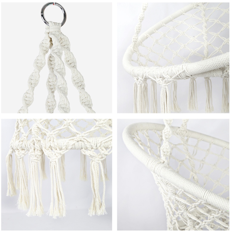 Indoor Outdoor Use Hängesessel Macrame Für Erwachsene Oder Kinder 100% Handgefertigte Tragbare Baumwolle Hängematte