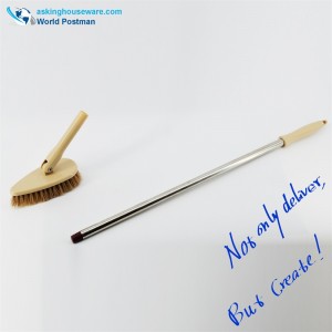 Akbrand Floor Brush Langer undextensible Edelstahlrohr-Dreieckformkopf