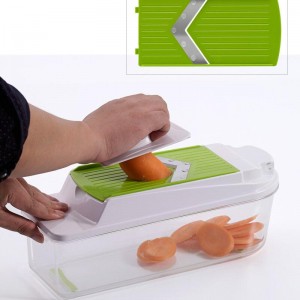 Mehrere Messer-Gemüsehacker Mandoline Slicer Dicer, Edelstahl-Gemüseschneider-Slicer