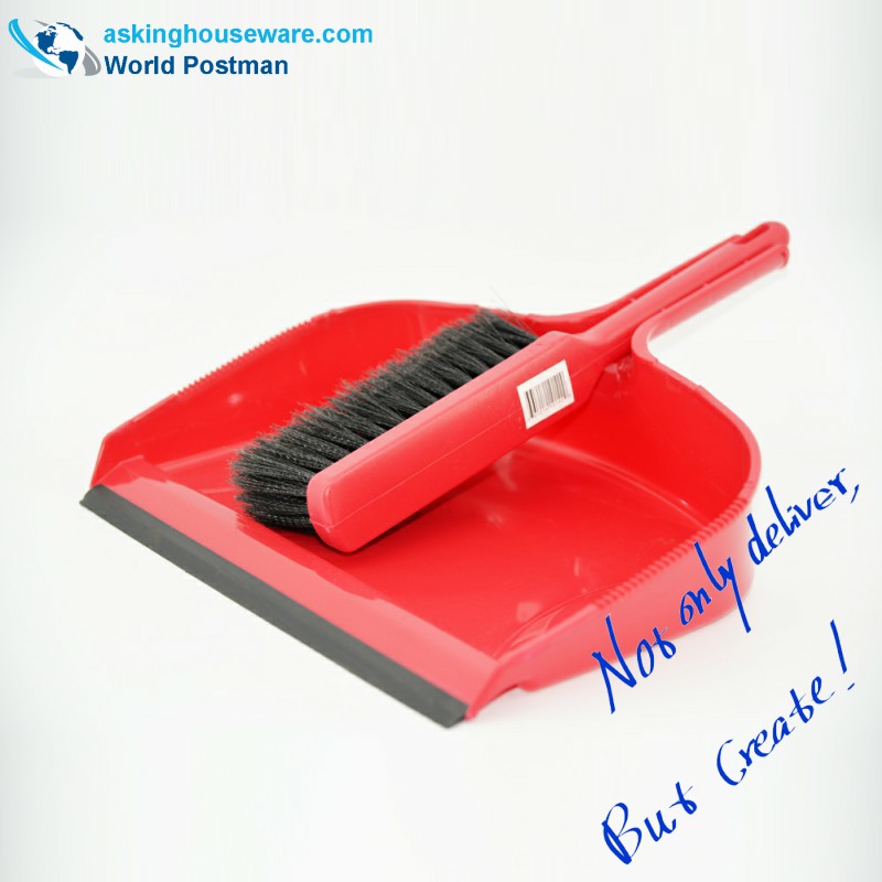 Akbrand Big Size Dustpan Brush mit Kunststoffborsten oder Kokosnussborsten und Holzpinsel