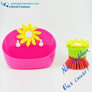 Akbrand Küchenreinigungsbürste und Aufbewahrungsbox mit Saugern an der Seite