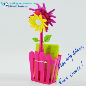 Akbrand Küchenreinigungsstaubtuch und Aufbewahrungseimer-Set mit Saugnäpfen und Sponge Scour