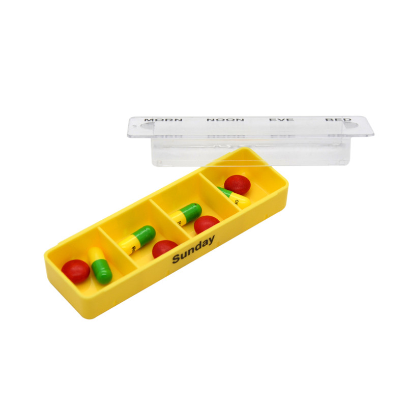 Reiseschutzplastik 7 Tage Pillendose 7 Fächer Vitaminkoffer Medizinkoffer