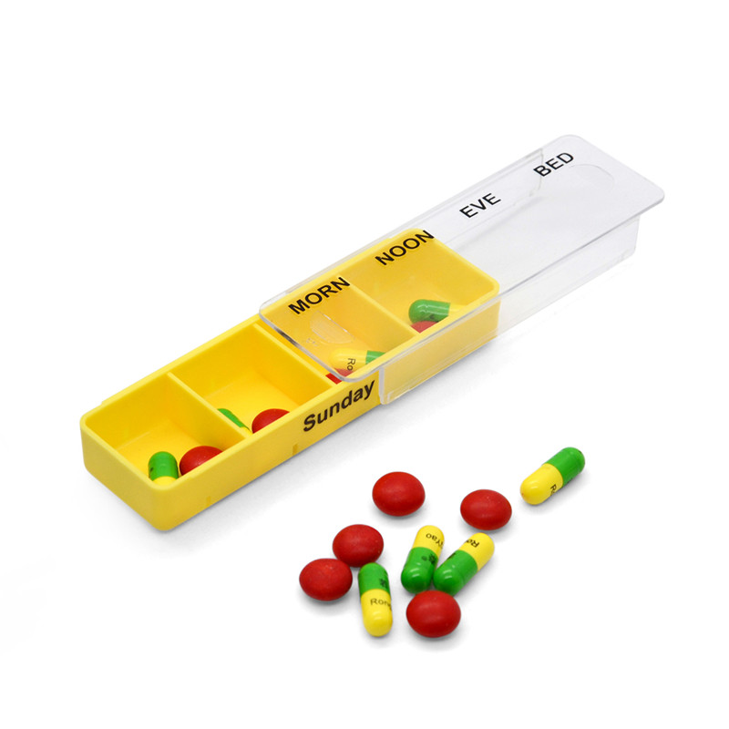 Reiseschutzplastik 7 Tage Pillendose 7 Fächer Vitaminkoffer Medizinkoffer