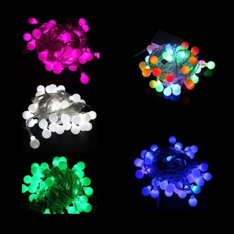 LED-Ball-Schnur beleuchtet die Farben-Weihnachtskugel-Schnur beleuchtet dekorative Lichter