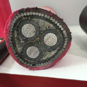 SANS 1339 VPE-isoliertes, 6 mm 3-adriges, geschirmtes Kabel für Bemessungsspannungen 3,8 / 6,6 KV bis 19/33 KV