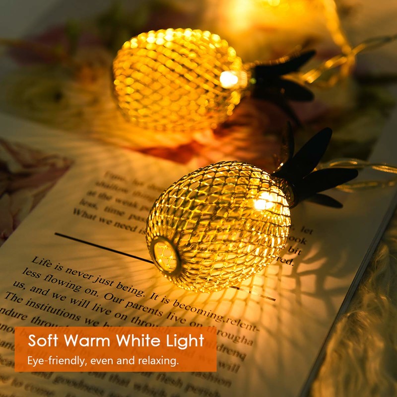 LED 灯 串 10LED warmes weißes Ananasschnurlicht