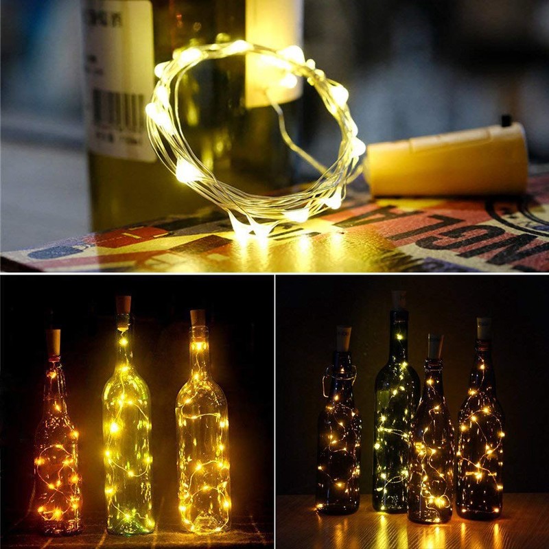 Heißer verkauf kork lichter für weinflasche, weinflasche lichter 6.5ft 20 led weinkorken lichter für glas einmachglas fair