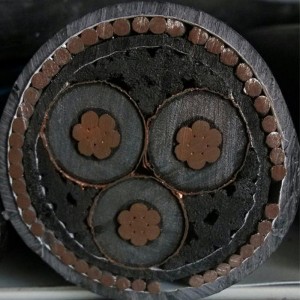 240mm 3 Core Cu 185sqmm Mehrkern-Panzerkabel Xlpe Swa Pvc 33kv