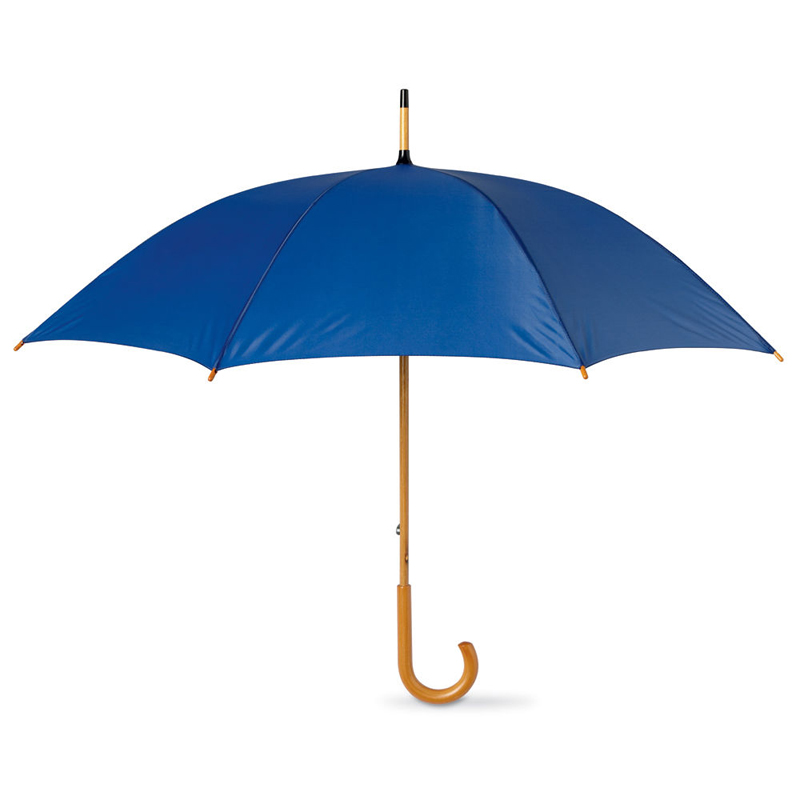 High Quality Stick Auto Straight Regenschirm mit gebogenem Holzgriff