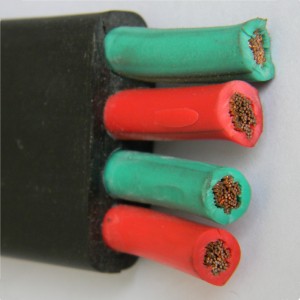 Flachkautschuk-Tauchpumpen-Stromkabel für Kran, Aufzug / Unterwasser