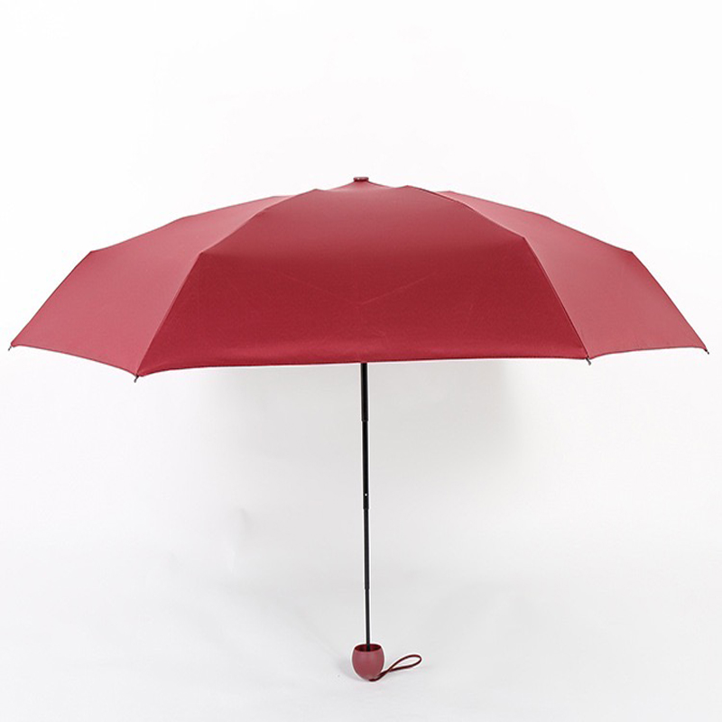 guter kompakter faltbarer 5-fach Mini-Kapsel-Regenschirm mit Kunststoffkoffer