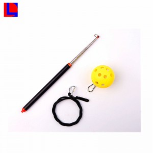 Heißer tragbarer Aluminium-Teleskop-Hundespieler mit hängendem und hellem Ball